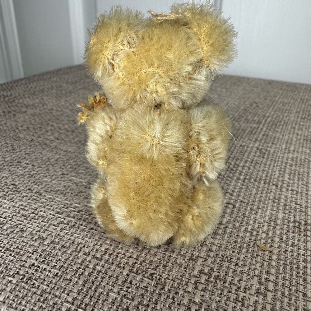 Steiff Mini Bear Plush Vintage 1950s made in Germany Mohair Jointed 3” early toy - Picture 5 of 8